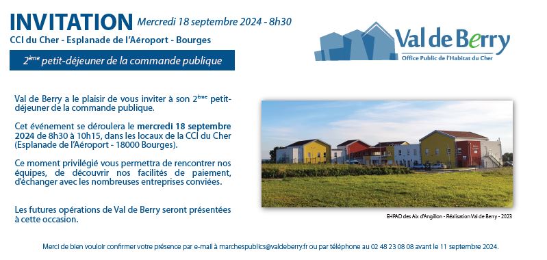 invitation 18 sept. 2024 2ème petit déj commande publique